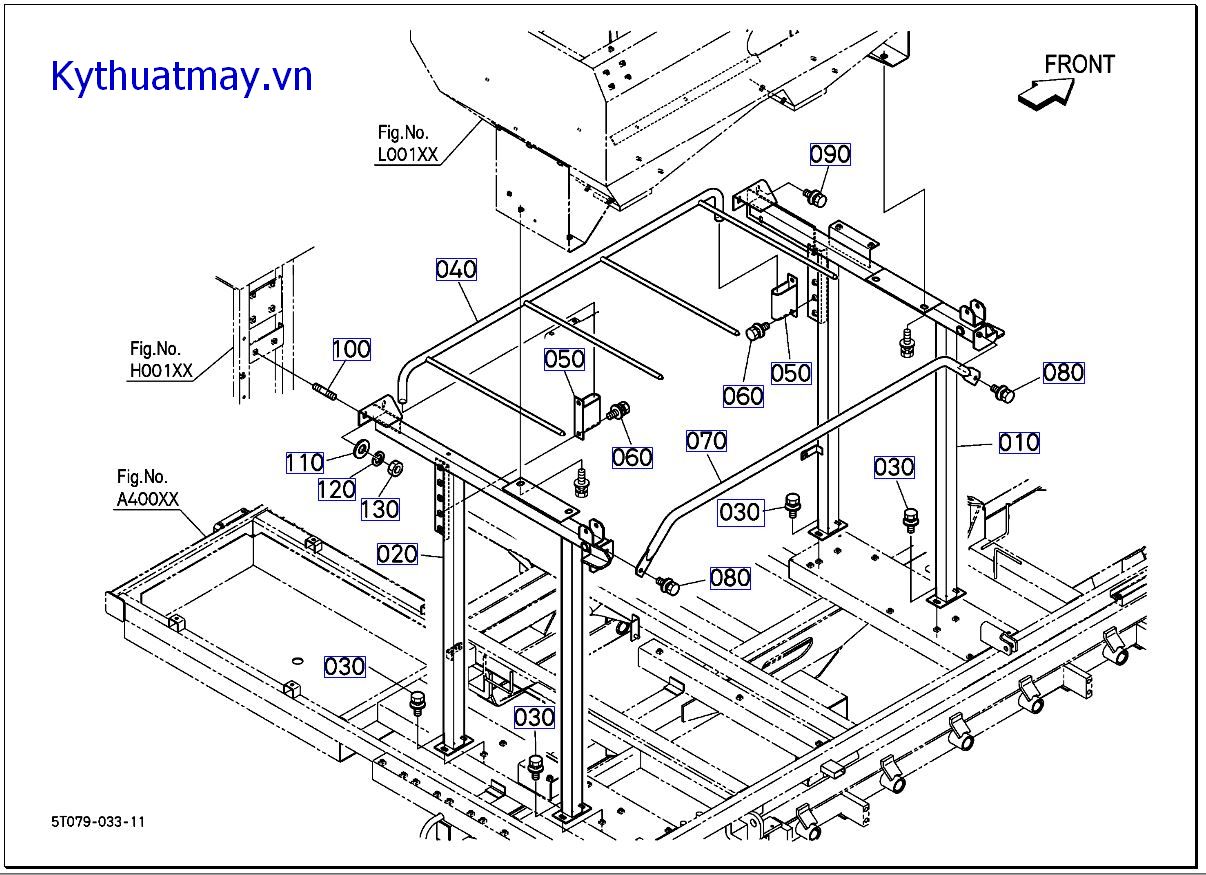 Trụ đỡ phếu nạp liệu